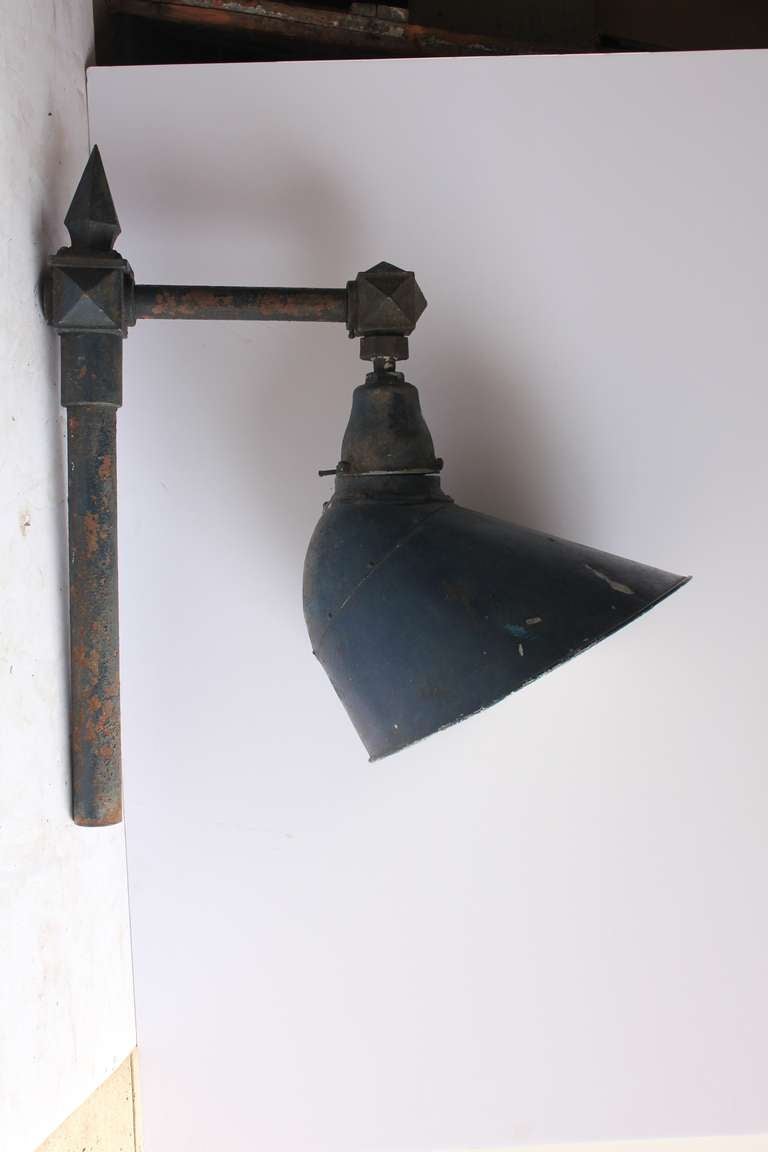 Antique Industrial Wall Sconce For Sale at 1stdibs