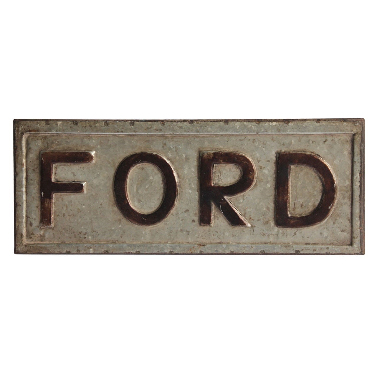 Embossed Metal Ford Sign