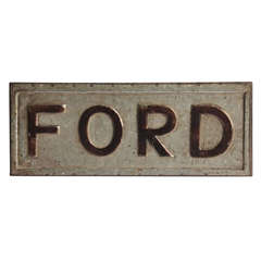 Embossed Metal Ford Sign