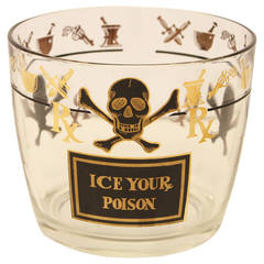 Funky Mid-Century Ice Bucket "Ice Your Poison"