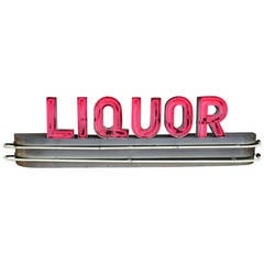 Vintage 1960's Neon LIQUOR Sign