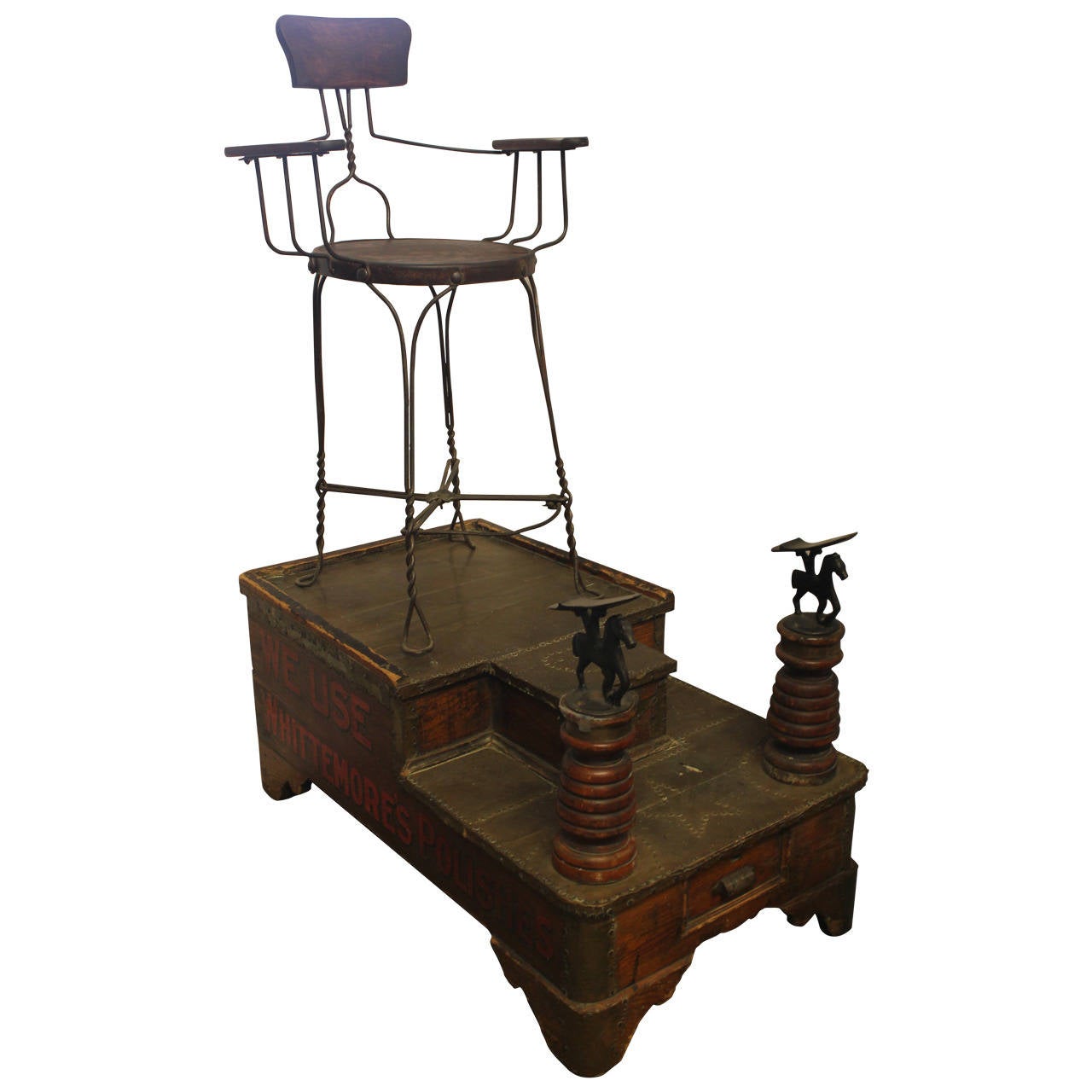 Rare Antique Shoe Shine Stand at 1stdibs Rare Antique Shoe Shine Stand at 1stdibs