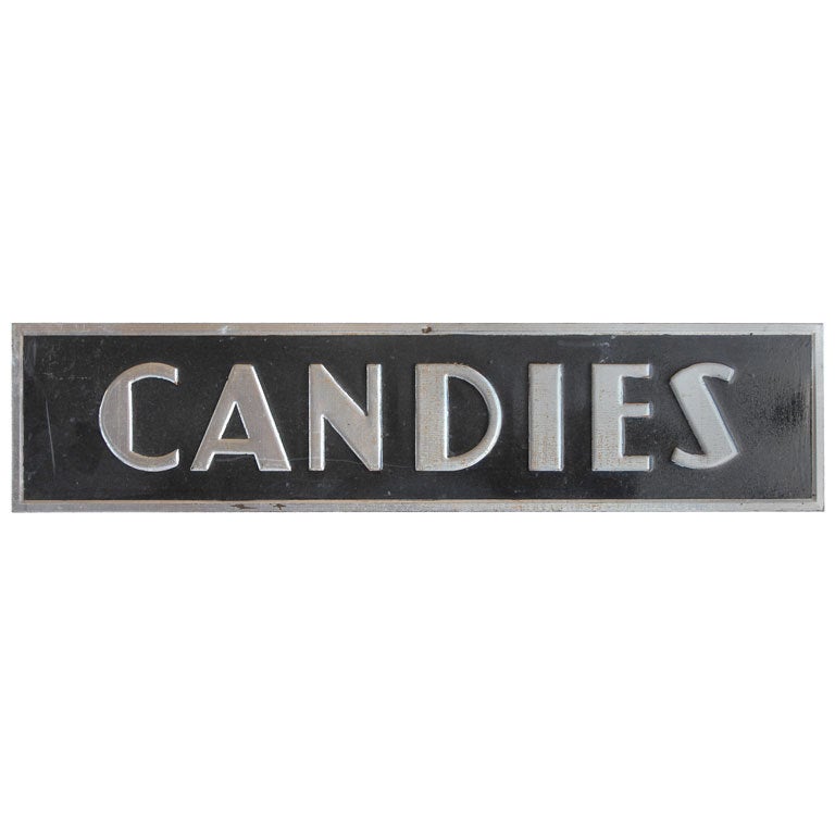 Art Deco Sign " Candies "