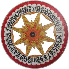 Antique 6ft Tall Double Sided Game Wheel