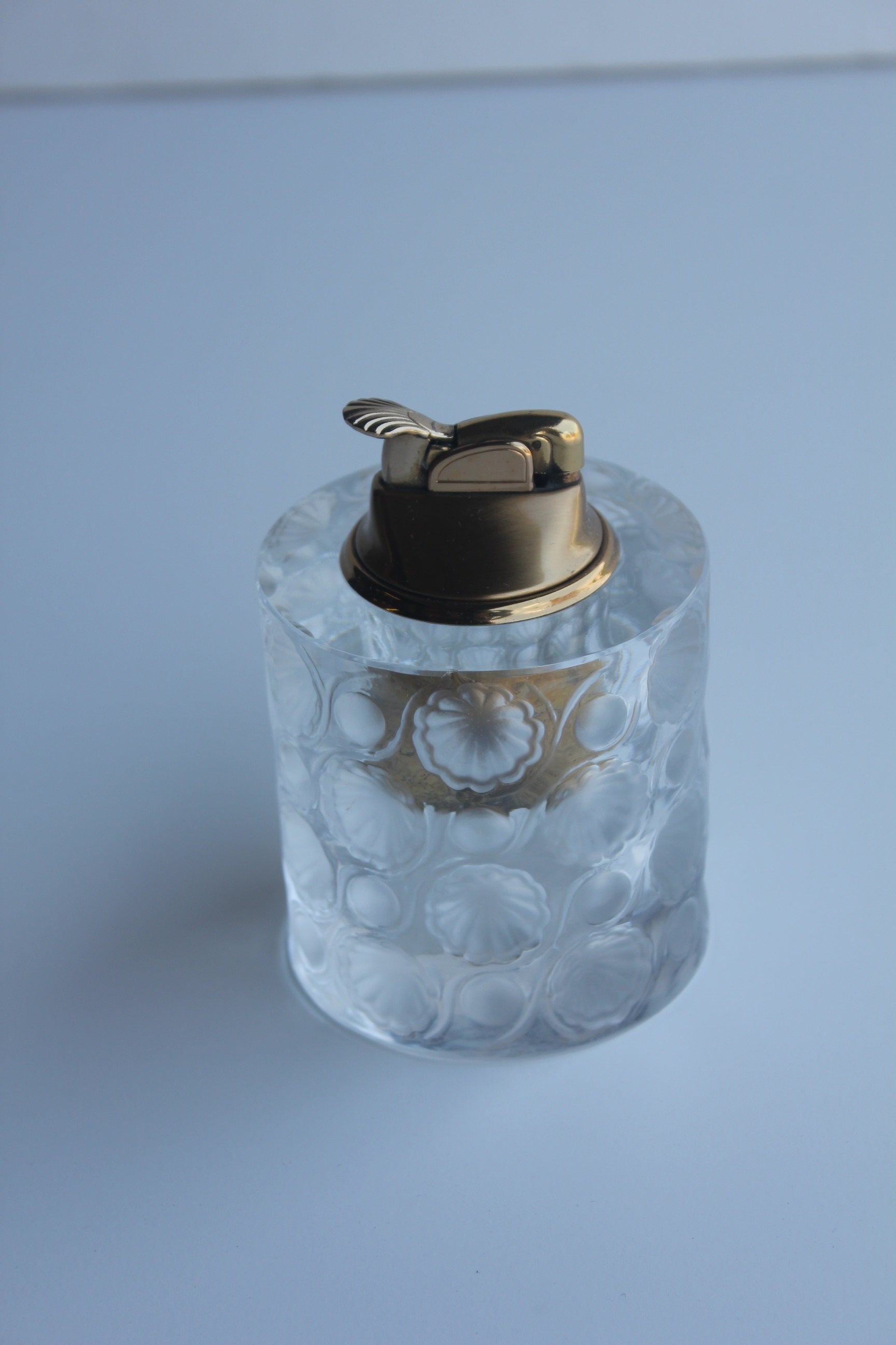 Lalique French Crystal Tokyo Lighter For Sale