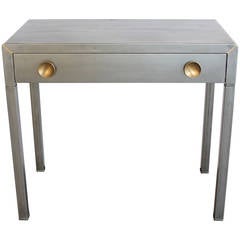 Stylish 1920s Industrial Metal Desk by Simmons
