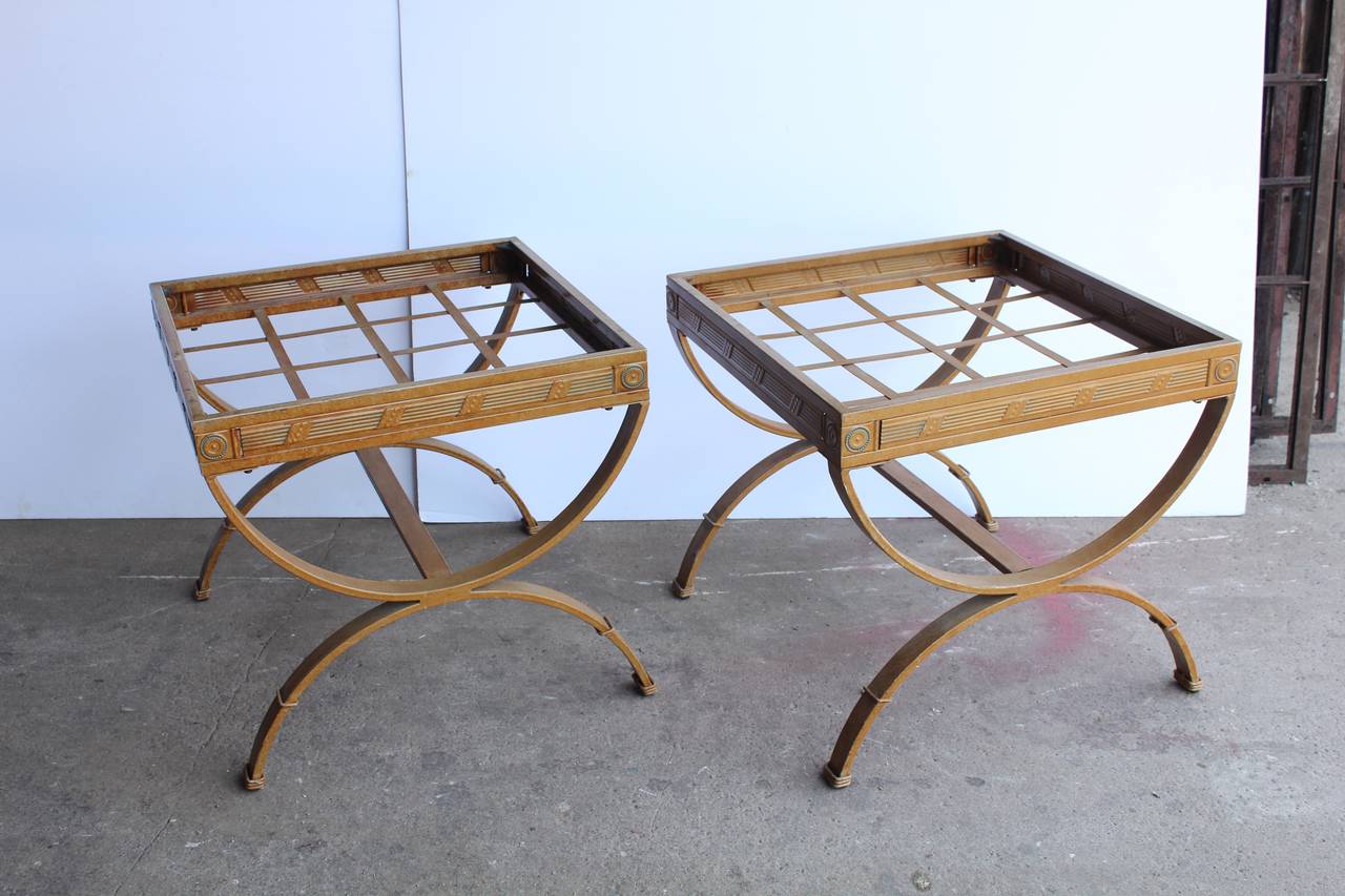 1930s French Metal Side Tables