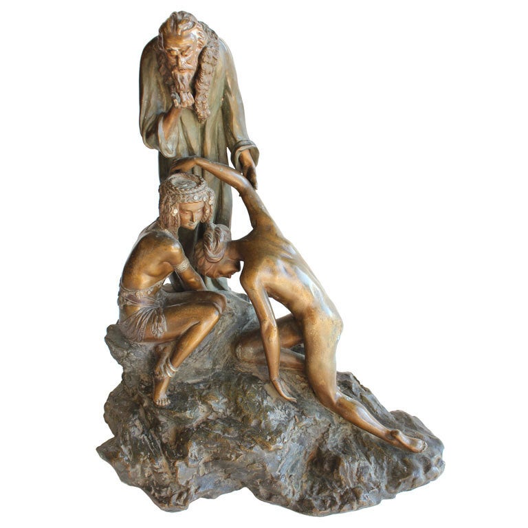 Art Deco Bronze Sculpture by Claire Jeanne Roberte Colinet For Sale