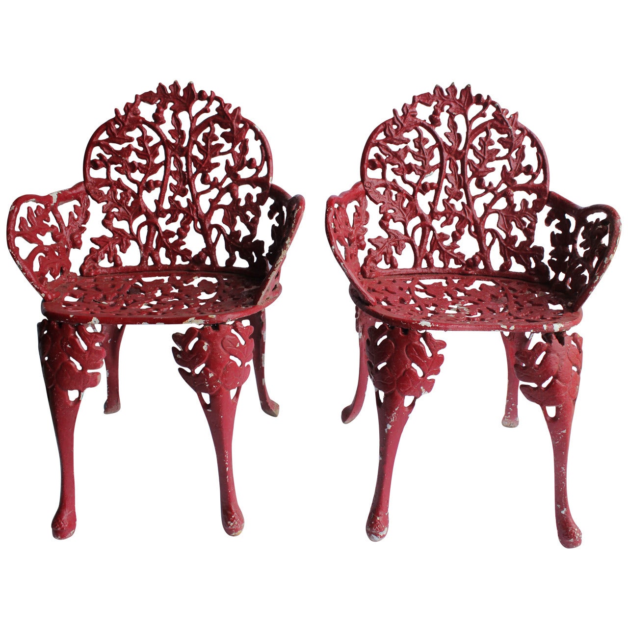 Stylish Antique Cast Iron Garden Chairs