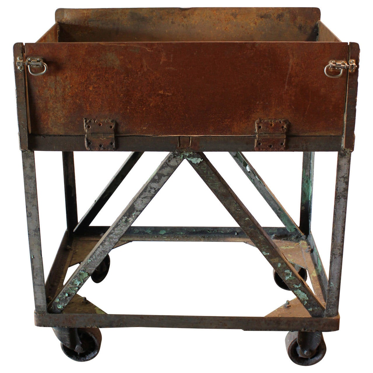 Vintage American Metal Bar Cart For Sale at 1stdibs