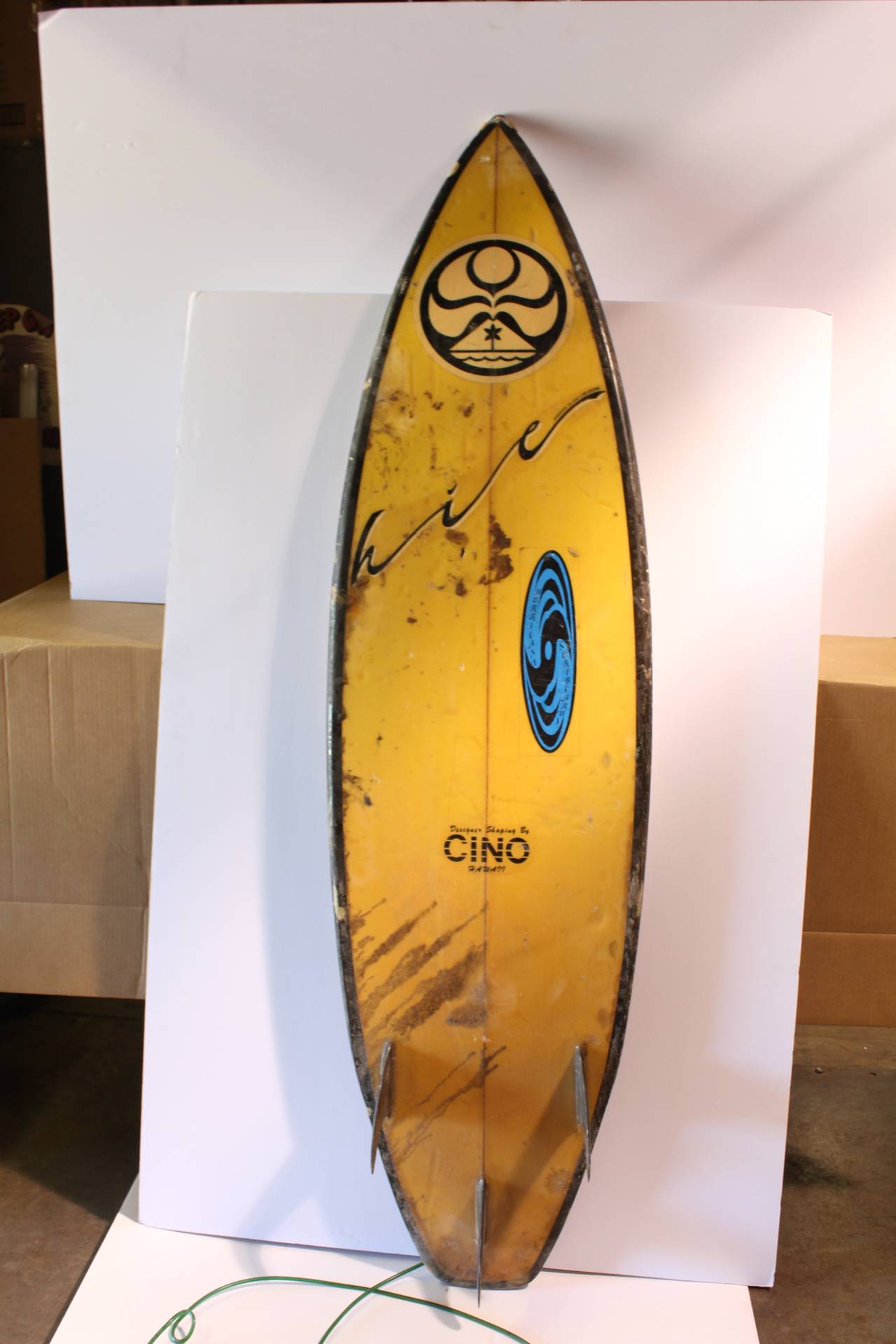 Late 20th Century Hawaiian Surfboard Designed by Cino. Original condition.