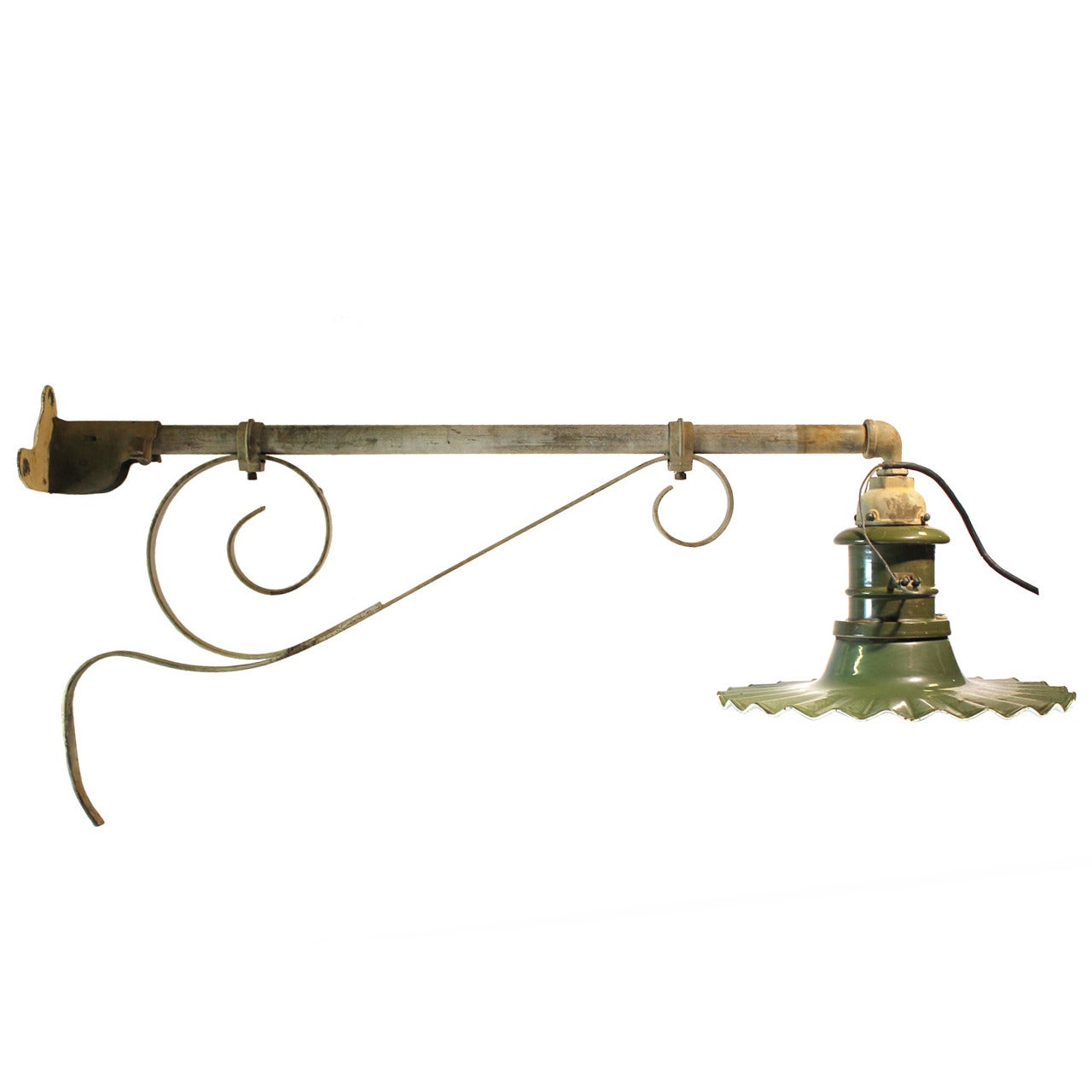 Large Antique American Industrial City Street Wall Sconce, Multiple Available For Sale