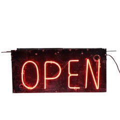 1950s Double-Sided Neon "OPEN" Sign