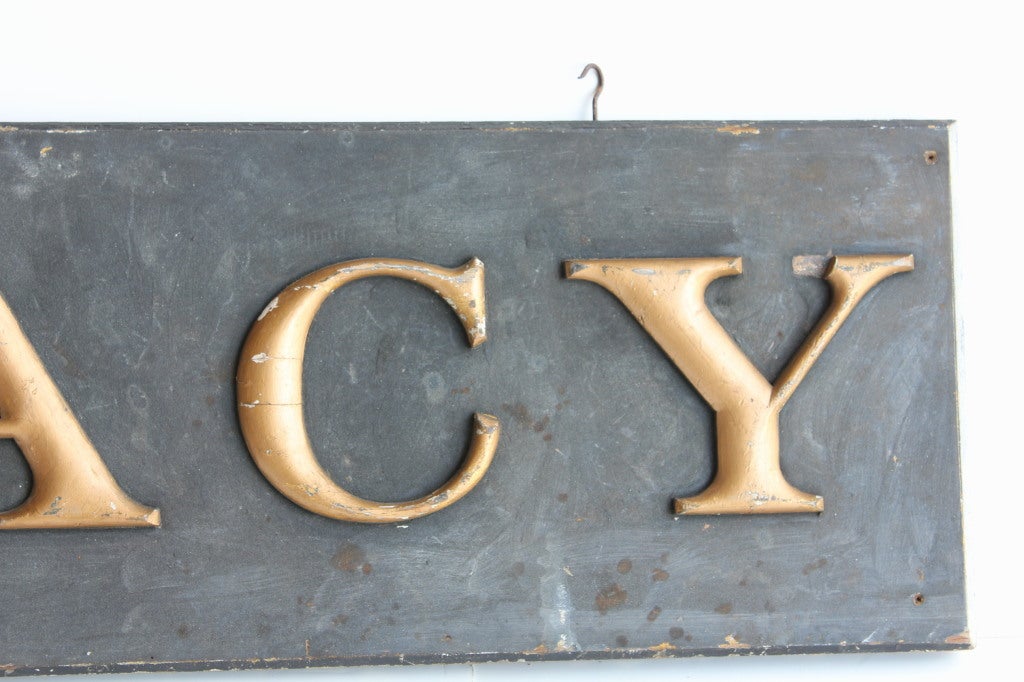 American 1900's gold leaf letters sign 
