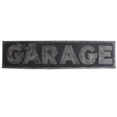 Antique 1900's large tin size " Garage "