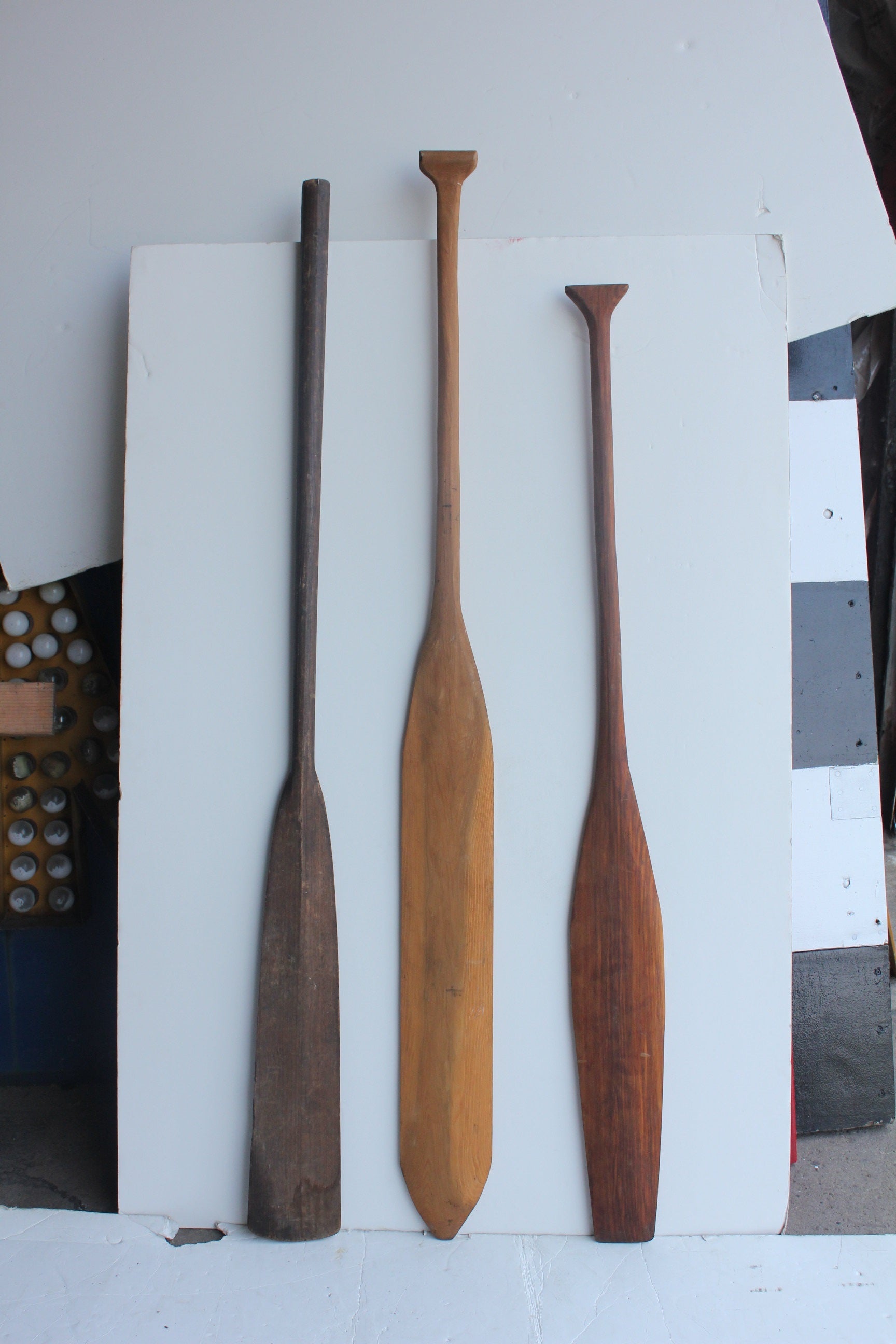 Collection Of Vintage Wooden Oars at 1stDibs