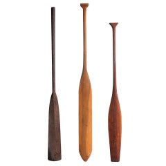 Collection Of Vintage Wooden Oars