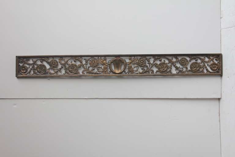 Antique Solid Brass Architectural Balustrade Panel