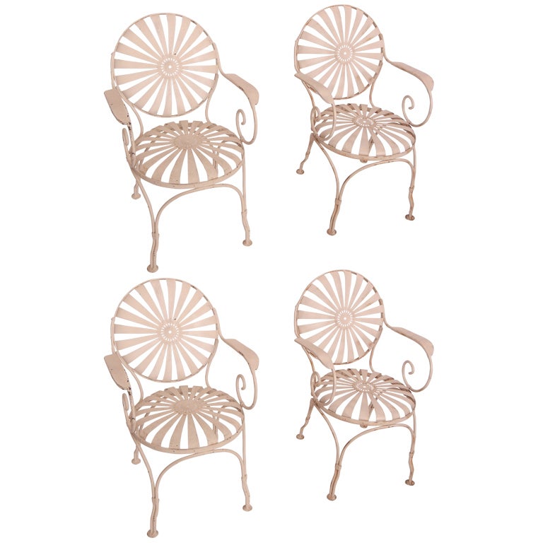 1930
s Francois Carre
s garden armchairs, 4 available