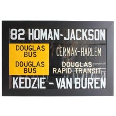 Vintage 1960s Bus Destination Sign, more available