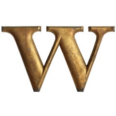 1920's Woolworth cast iron letter W