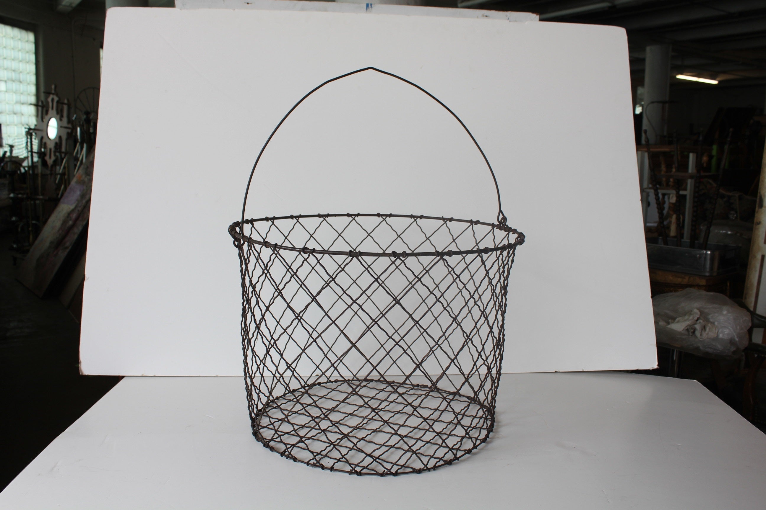 Over Sized Antique Wire Basket