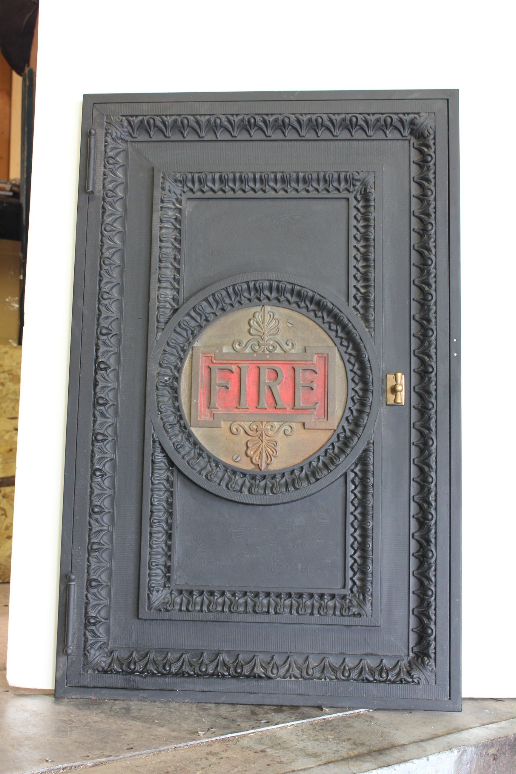 1900's Original Cast Iron Fire Door at 1stDibs