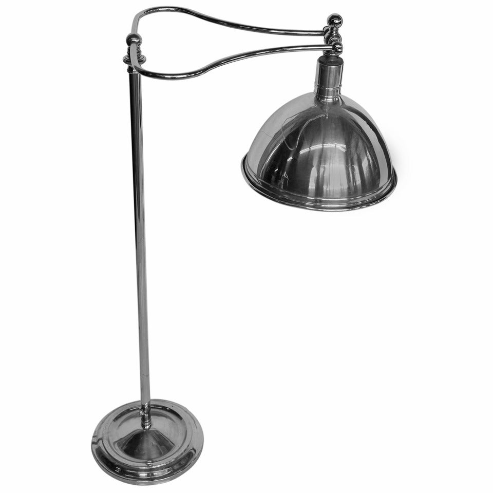 1930s American Chrome Table or Floor Lamp For Sale
