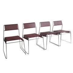 Retro Modern Sheer Metal Bistro/Garden Stacking Chairs