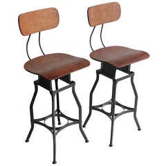 Original American Industrial Toledo Stools 12