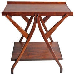 1950's Walnut Serving Table/Cart by Kipp Stewart for Drexel