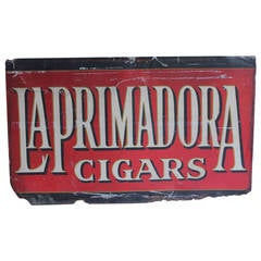 Antique Tin Sign "La Primadora Cigars"