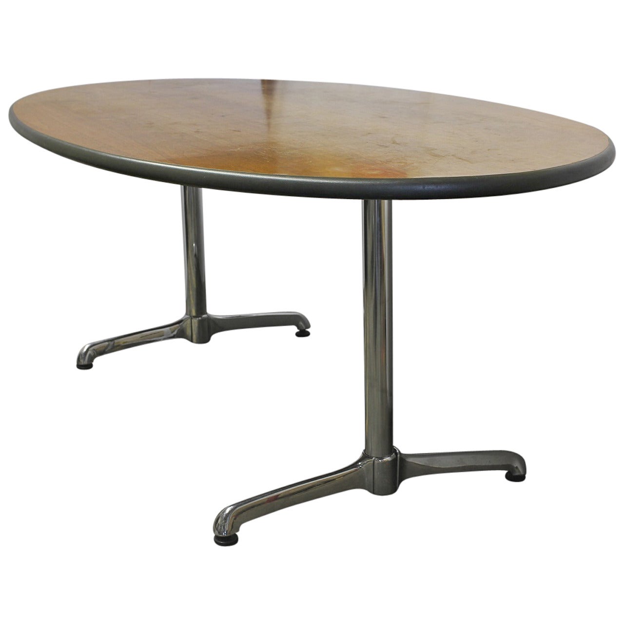 Long Oval Dining Table or Desk by Herman Miller For Sale