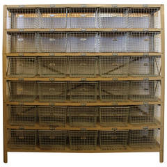 Vintage Swim/Gym Basket Storage Locker Unit