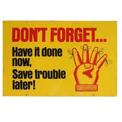 Vintage Industrial Safety Sign