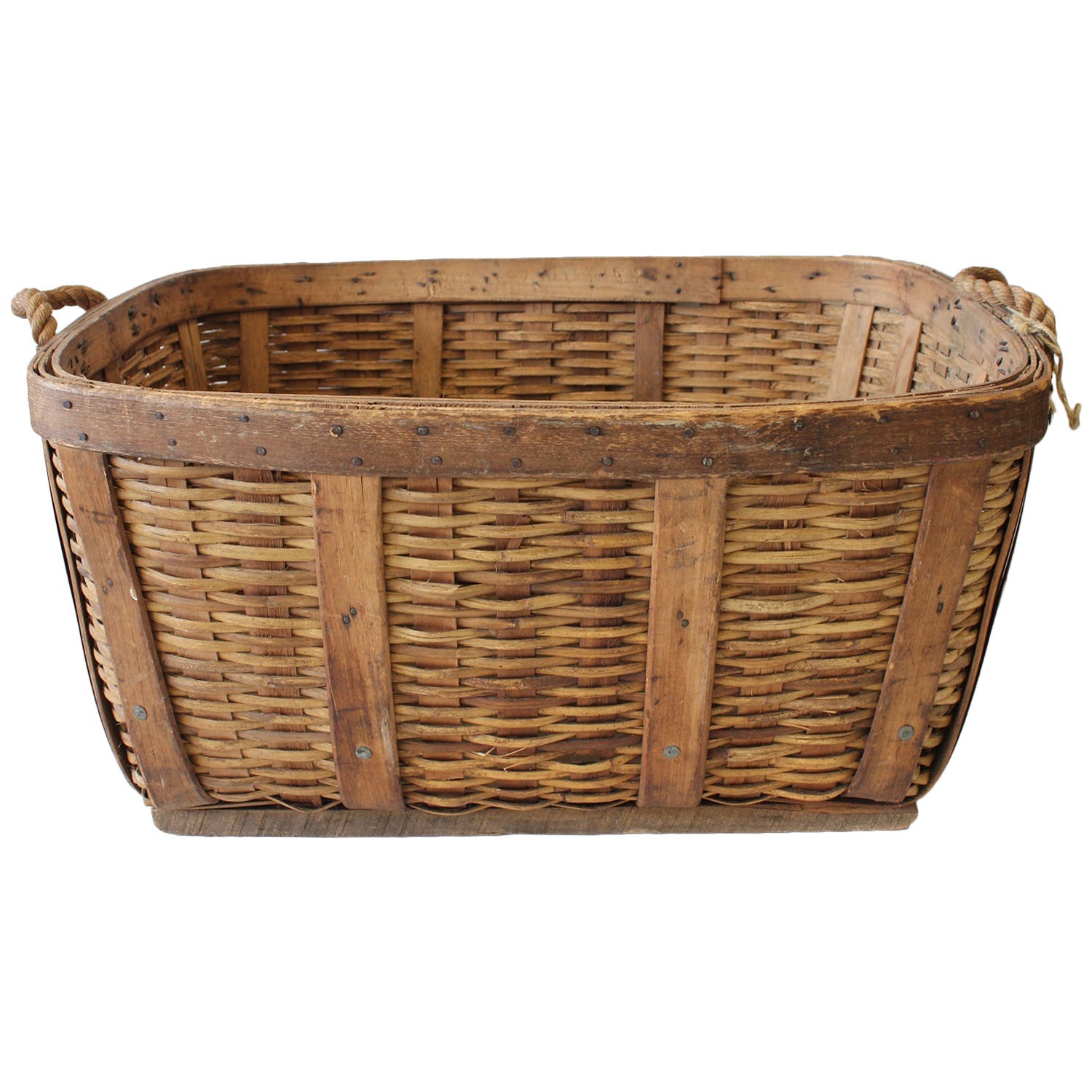 Large Antique Tobacco Basket