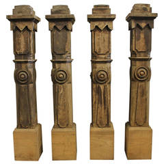 Antique American Folk Art Columns, 9 available 9