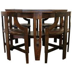 Rare Arts & Crafts Game Table and Chairs