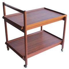Mid Century Danish Teak Bar Cart 11