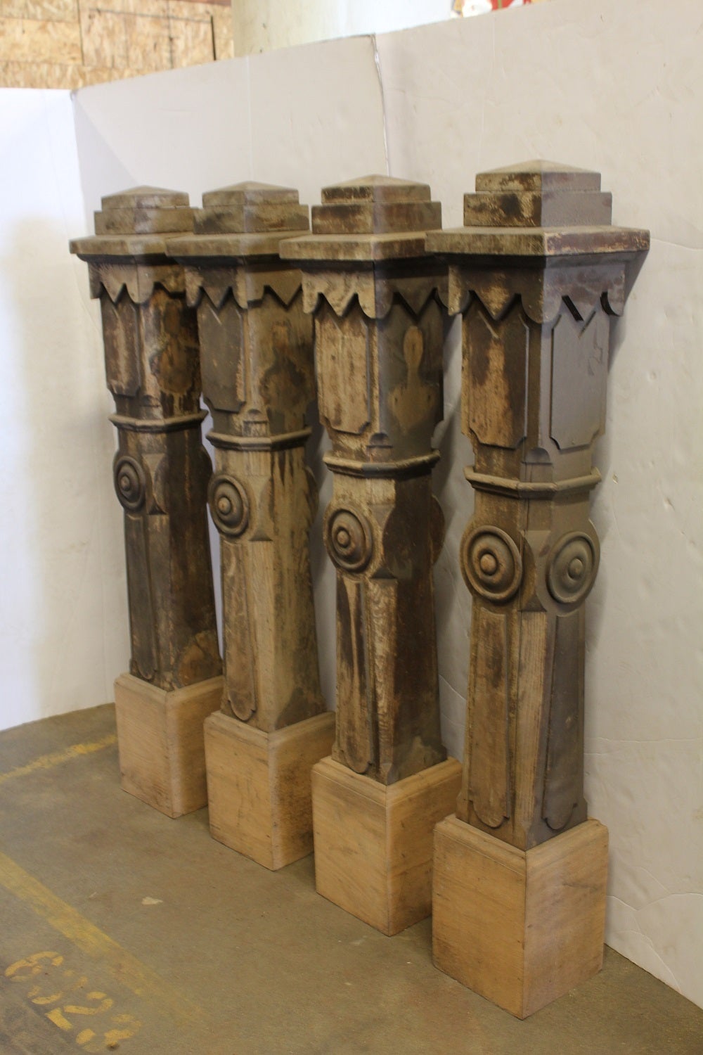 Antique American Folk Art Free Standing Columns, 9 available. Listed price is for each column.