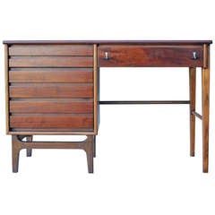 Vintage Mid Century Rosewood & Walnut Writing Desk