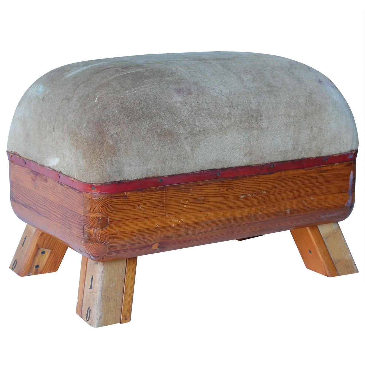 Vintage Leather Gym Bench