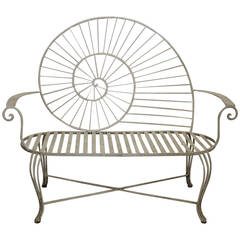 Vintage French Snail Garden Bench/Settee