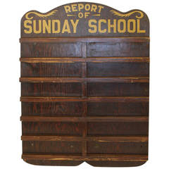 Antique "Sunday School" Wood Message Board