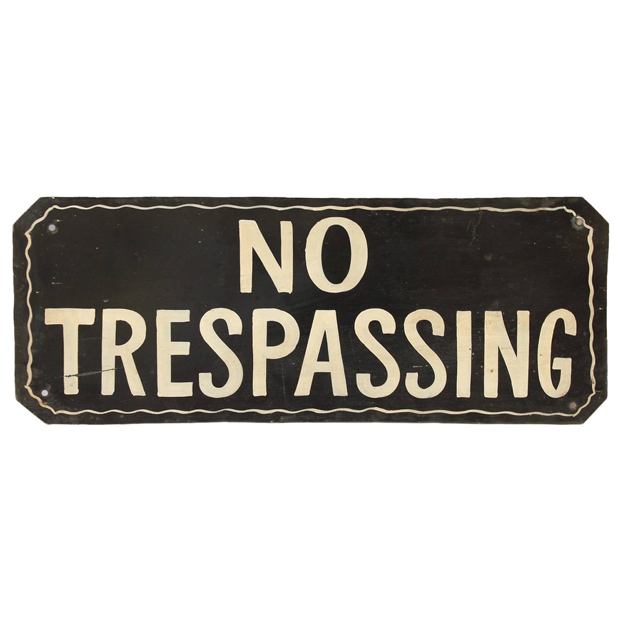 Vintage "No Trespassing" Metal Sign at 1stDibs | vintage no trespassing