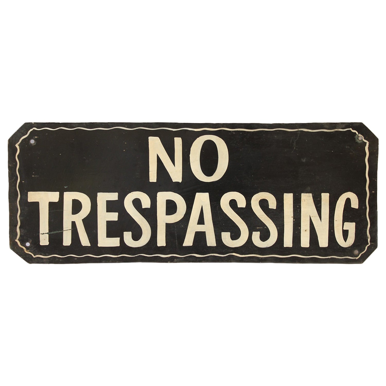 Vintage "No Trespassing" Metal Sign