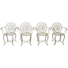 Mid Century French Snail Garden Arm chairs