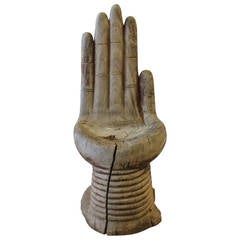 Folk Art Hand Wood Sculpture