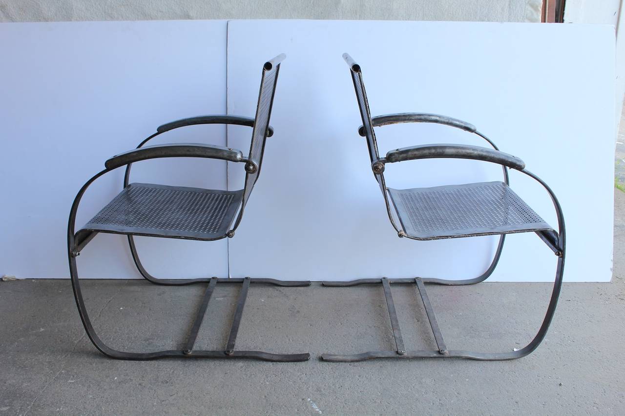1930s American Metal Garden Lounge Chairs at 1stDibs metal garden
