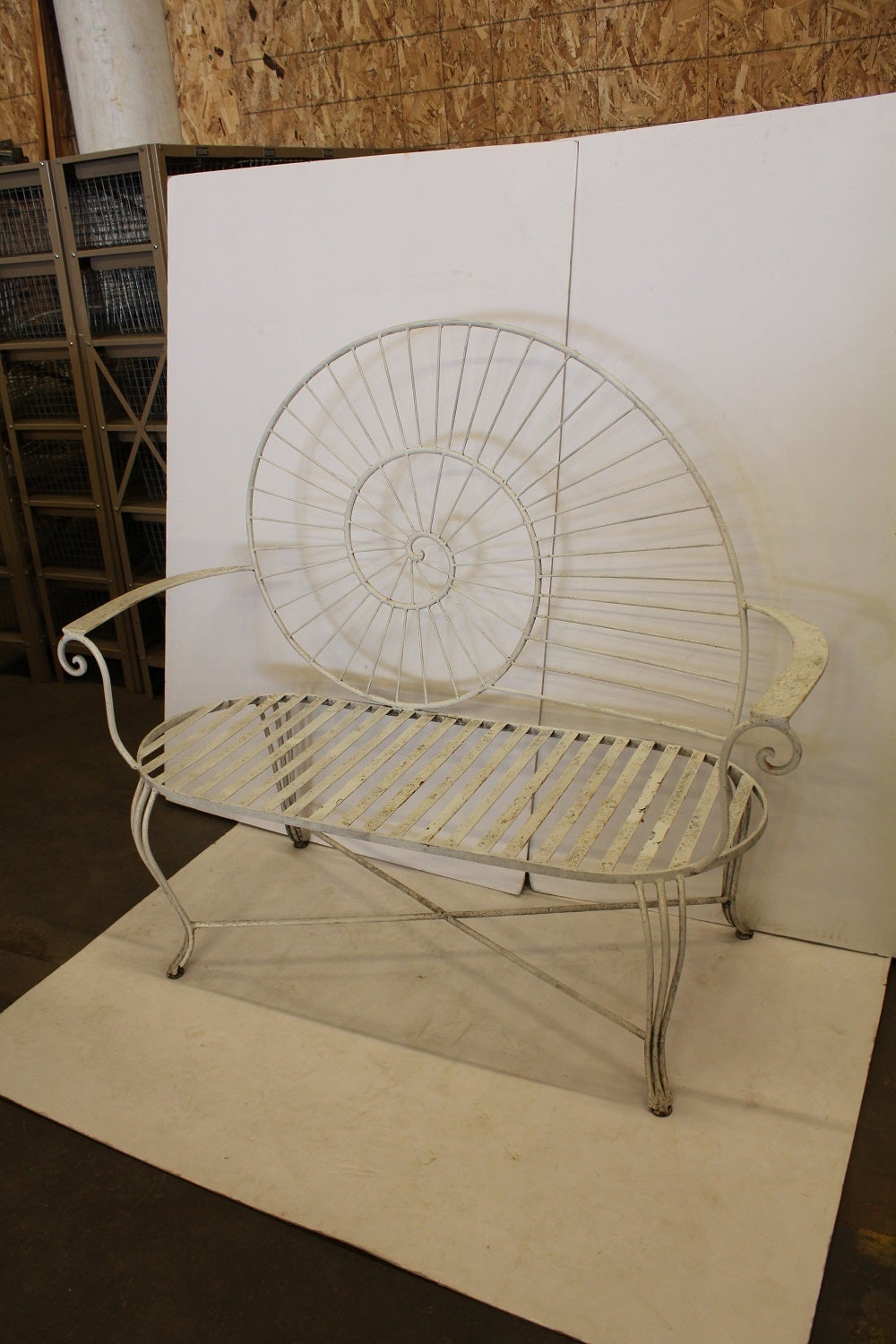 Stylish Vintage French Snail Garden Bench/Settee